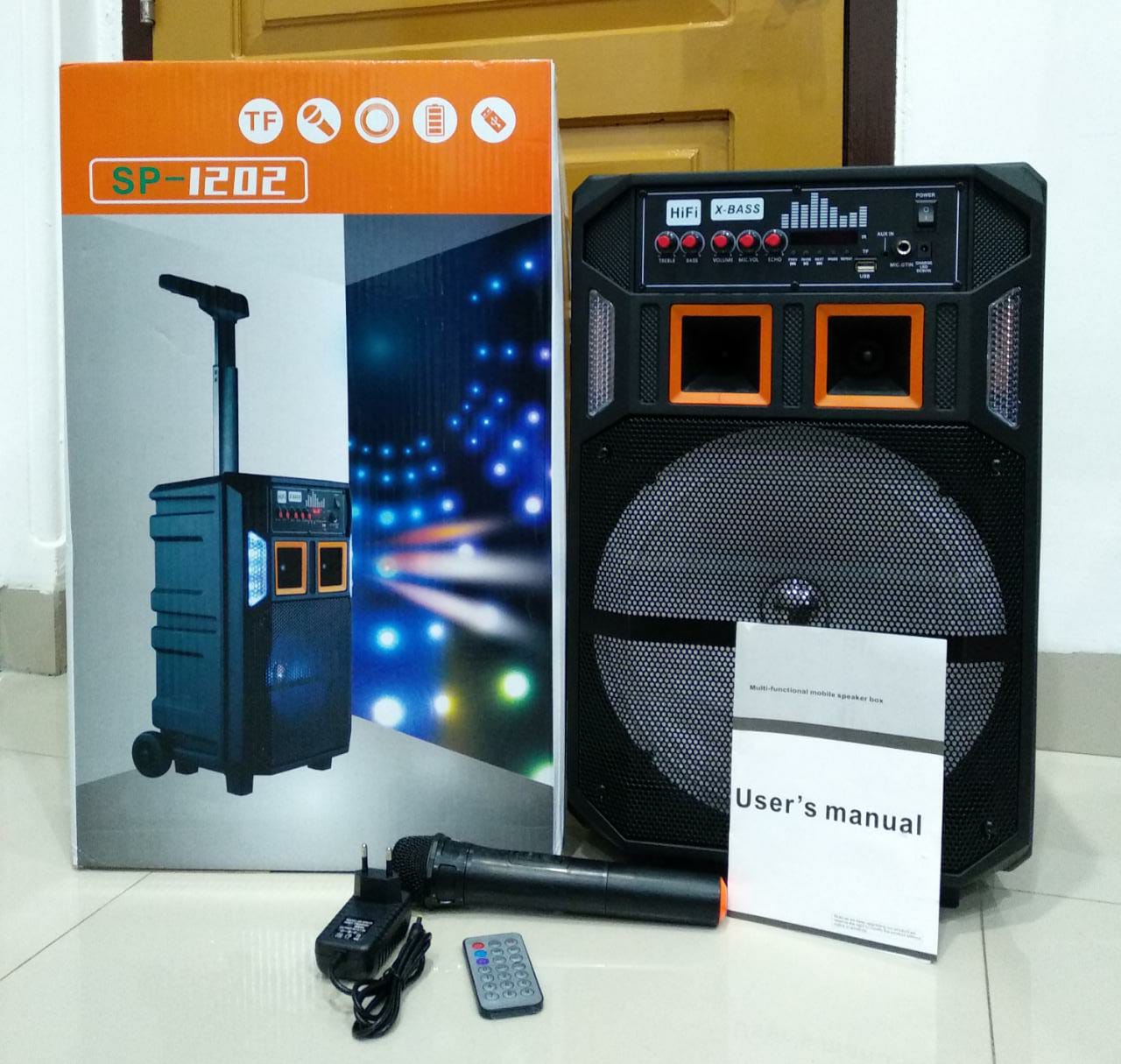 SPEAKER BLUETOOTH + MIC 12 INCH SP-1202 [SOLD]