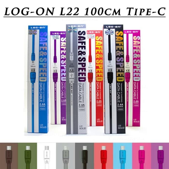 KABEL DATA LOG ON TYPE C 2.4A L22 1M