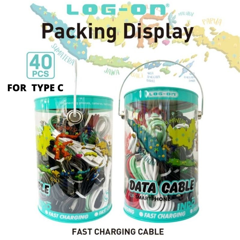 KABEL USB LOG ON INDO LO-CB78 TYPE C TOPLES