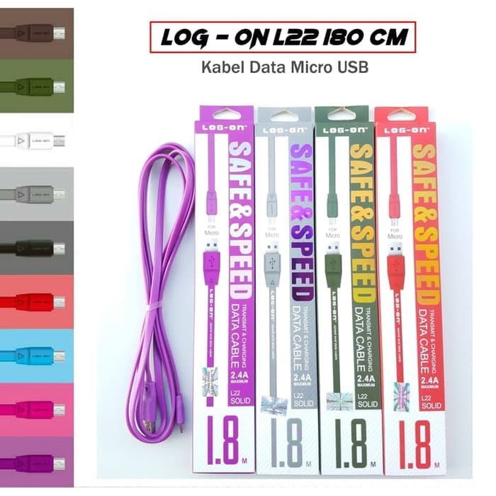 KABEL DATA LOG ON MICRO 2.4A L22 180 CM [SOLD]