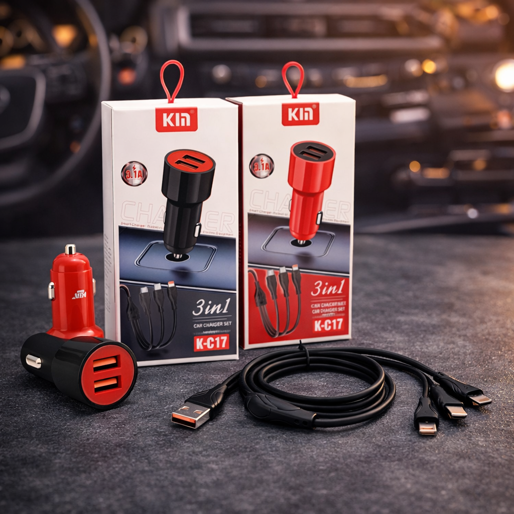 SAVER KIN K-C17 3IN1 2 USB 3.1A