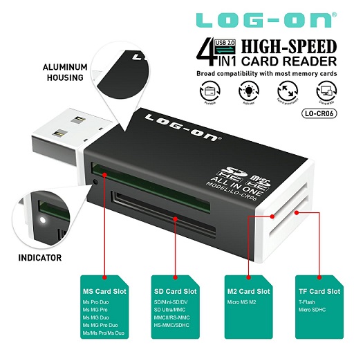 CARD READER LOG ON 4 IN 1 LO CR06