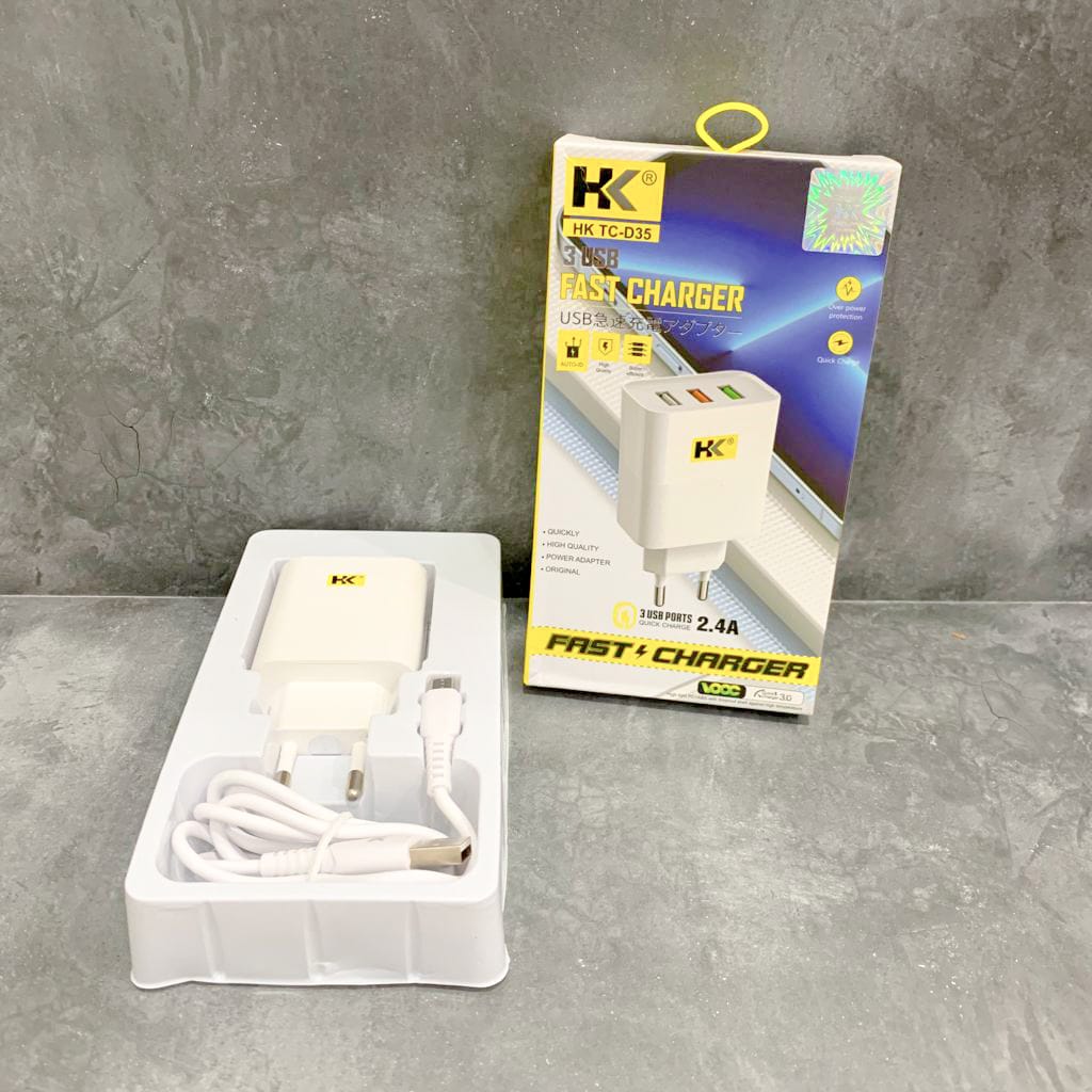 CHARGER HK D35 3 USB MICRO