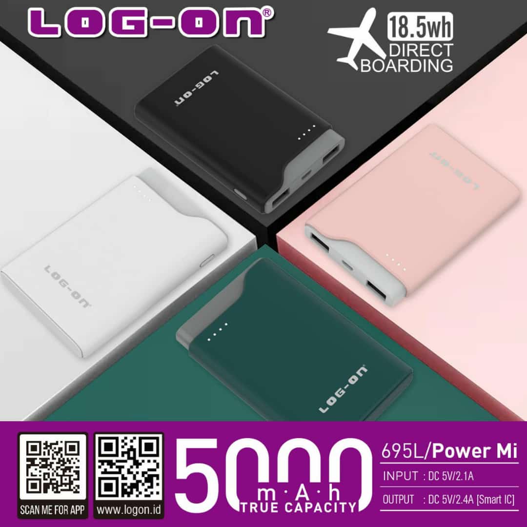 POWERBANK LOG ON POWERMI 5000 MAH {SOLD}