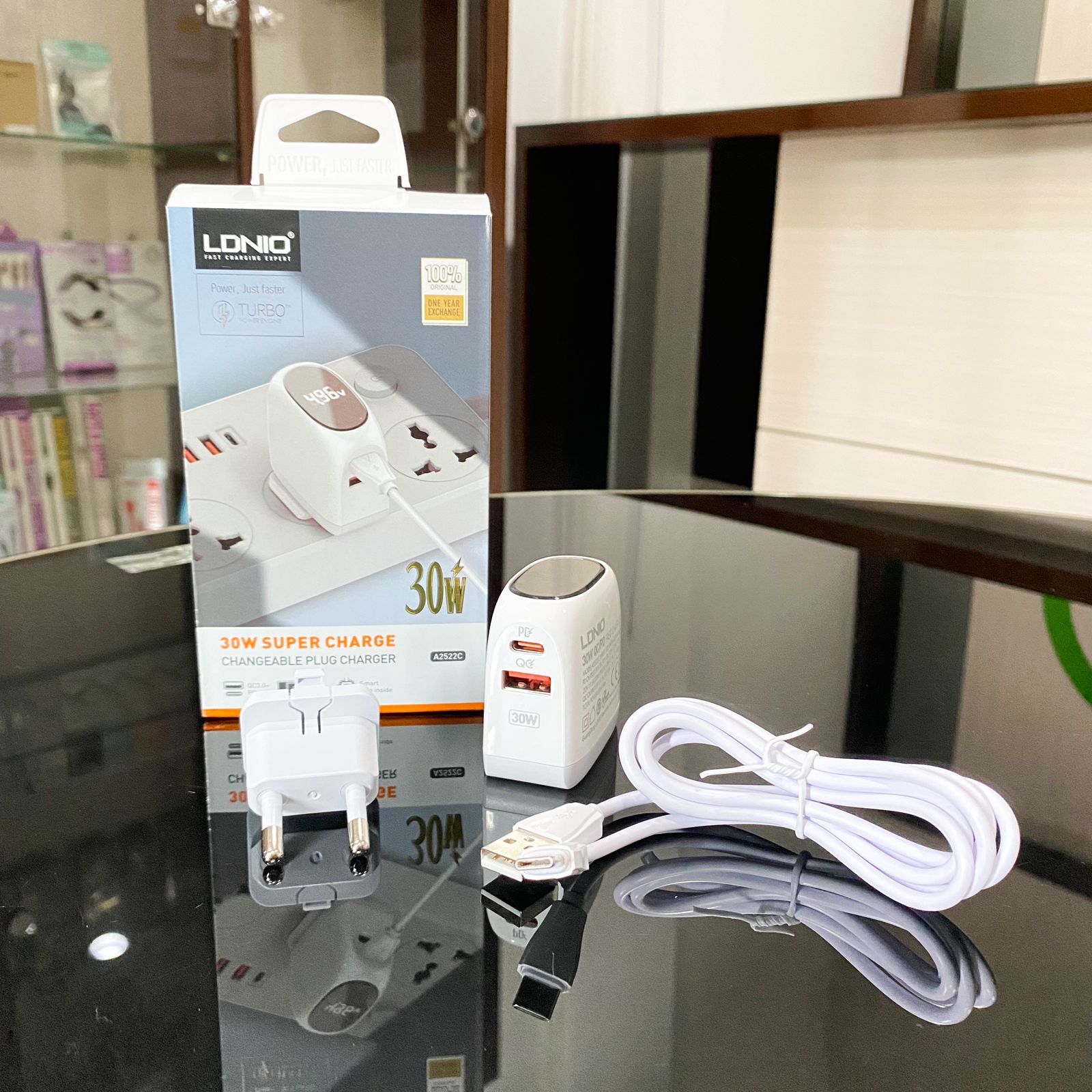 CHARGER LDNIO A2522C 30W USB TO TYPE C 