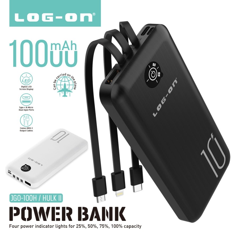 POWERBANK LOG ON HULK II 10000 MAH (SOLD)