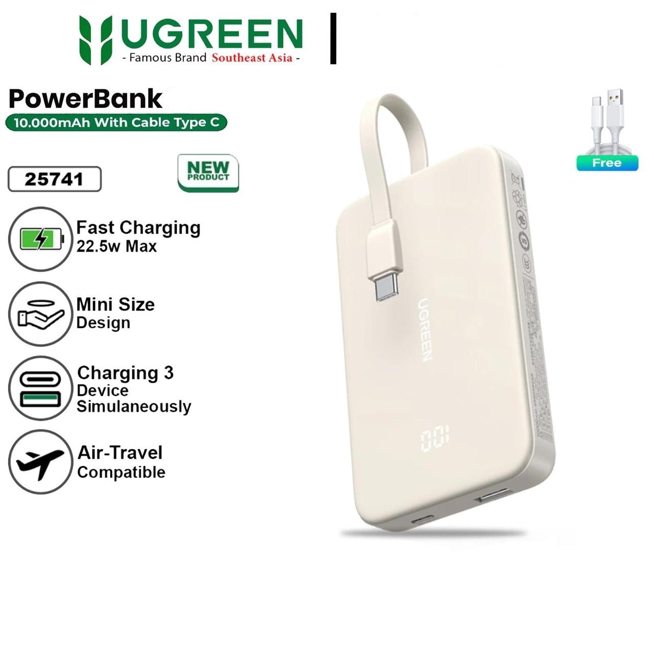 POWERBANK UGREEN BUILT-IN 20W 10.000MAH