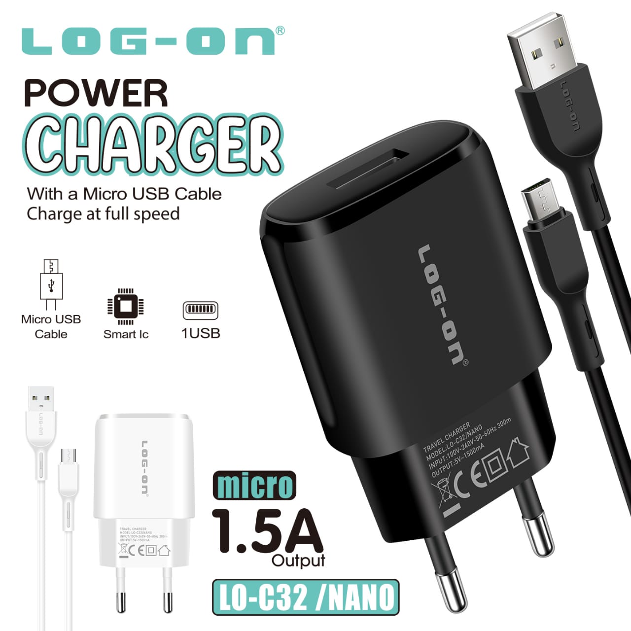 CHARGER LOG ON NANO MICRO LO-C32