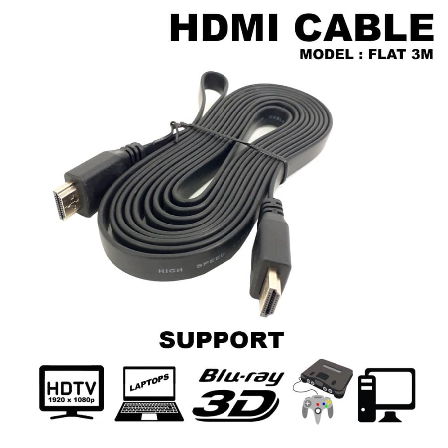 KABEL HDMI 3M FLAT (SOLD)