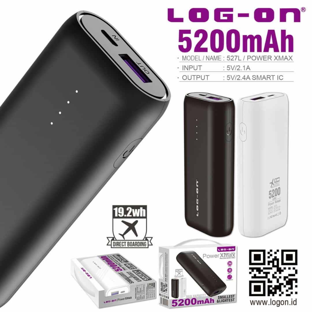 POWERBANK LOG ON POWER XMAX 5200 MAH (SOLD)