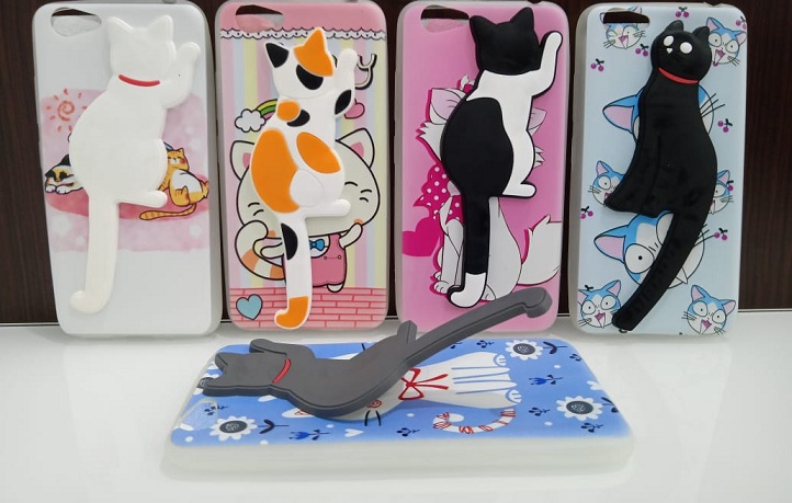 CASE CAT TAIL + STANDING SAMSUNG J3 PRO (SOLD)
