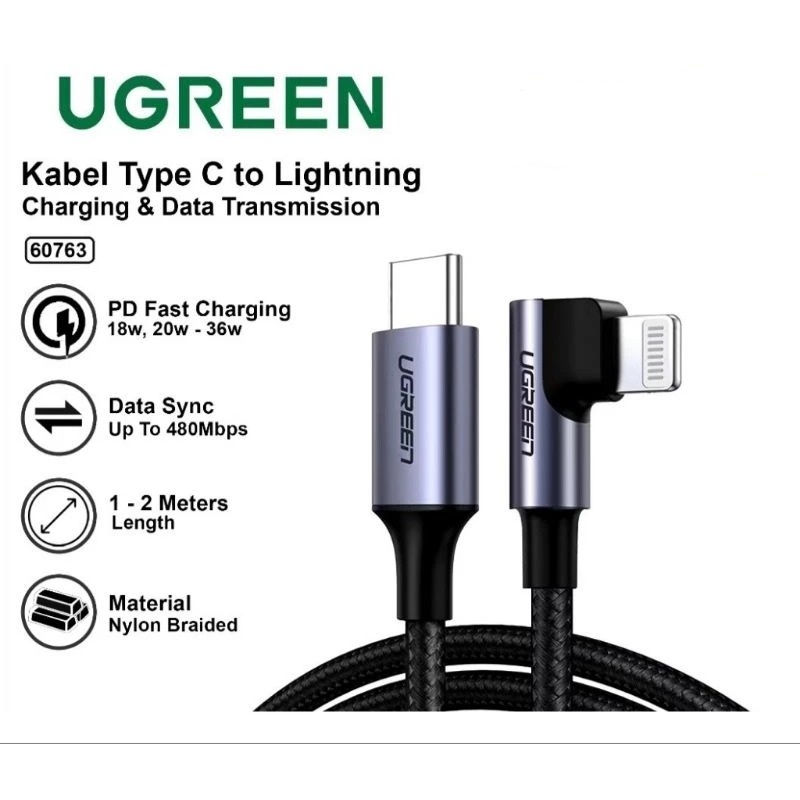 KABEL USB UGREEN C TO IOS 36W NYLON GAMING (SOLD)