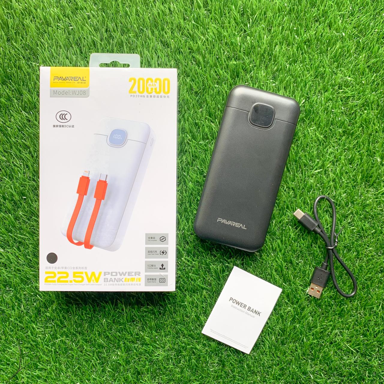 POWERBANK PAVAREAL WJ08 22.5W 20.000MAH