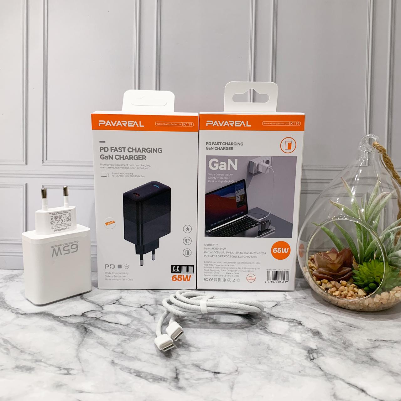 CHARGER PAVAREAL K119 65W C TO C