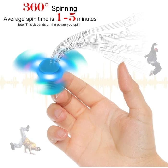 SPINNER LAMPU + BLUETOOTH + SPEAKER