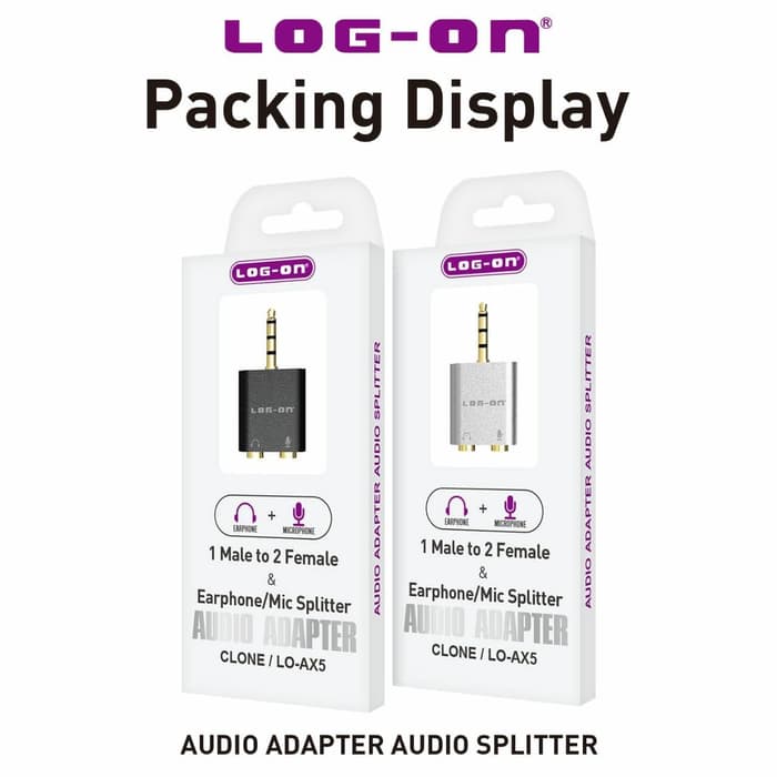EARPHONE MIC SPLITTER LOG ON LO-AX5 