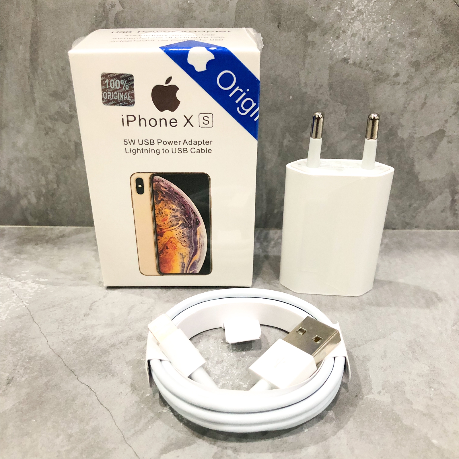 CHARGER IPHONE XS KOTAK ORI 100%