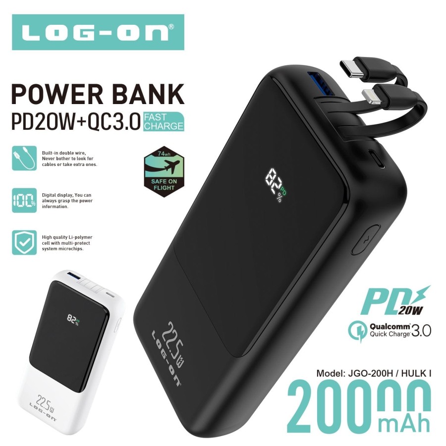 POWERBANK LOG ON HULK I 20000 MAH 