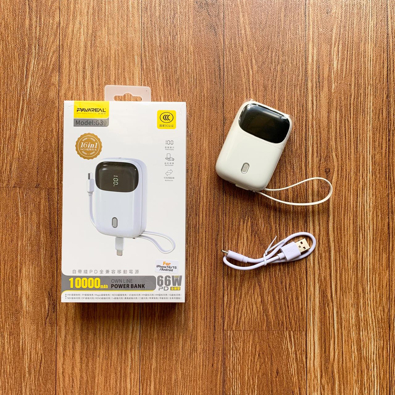 POWERBANK PAVAREAL G39 66W 10000 MAH