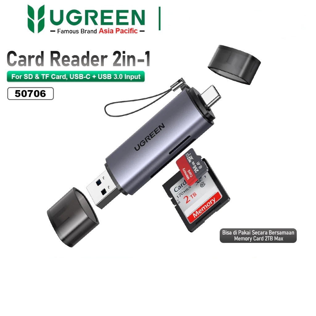 CARD READER UGREEN 2 IN 1 SD/TF DUAL