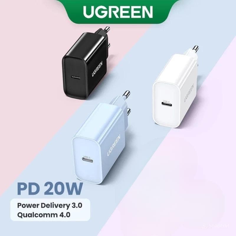 BATOK CHARGER UGREEN USB C 20W PD