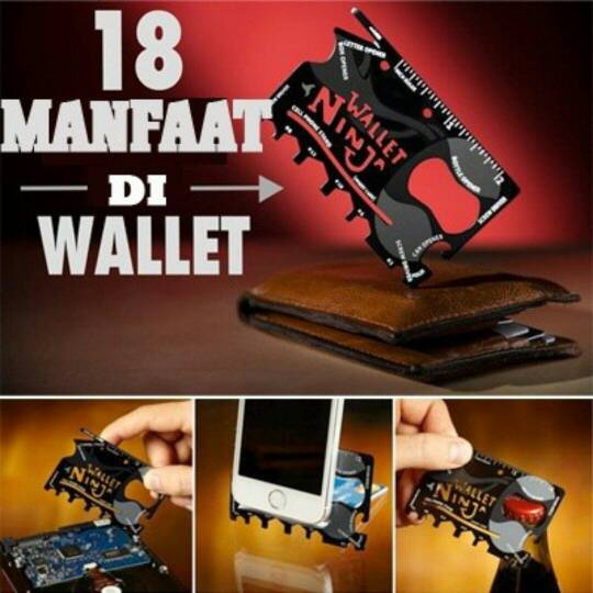 WALLET NINJA BLACK 18 IN 1