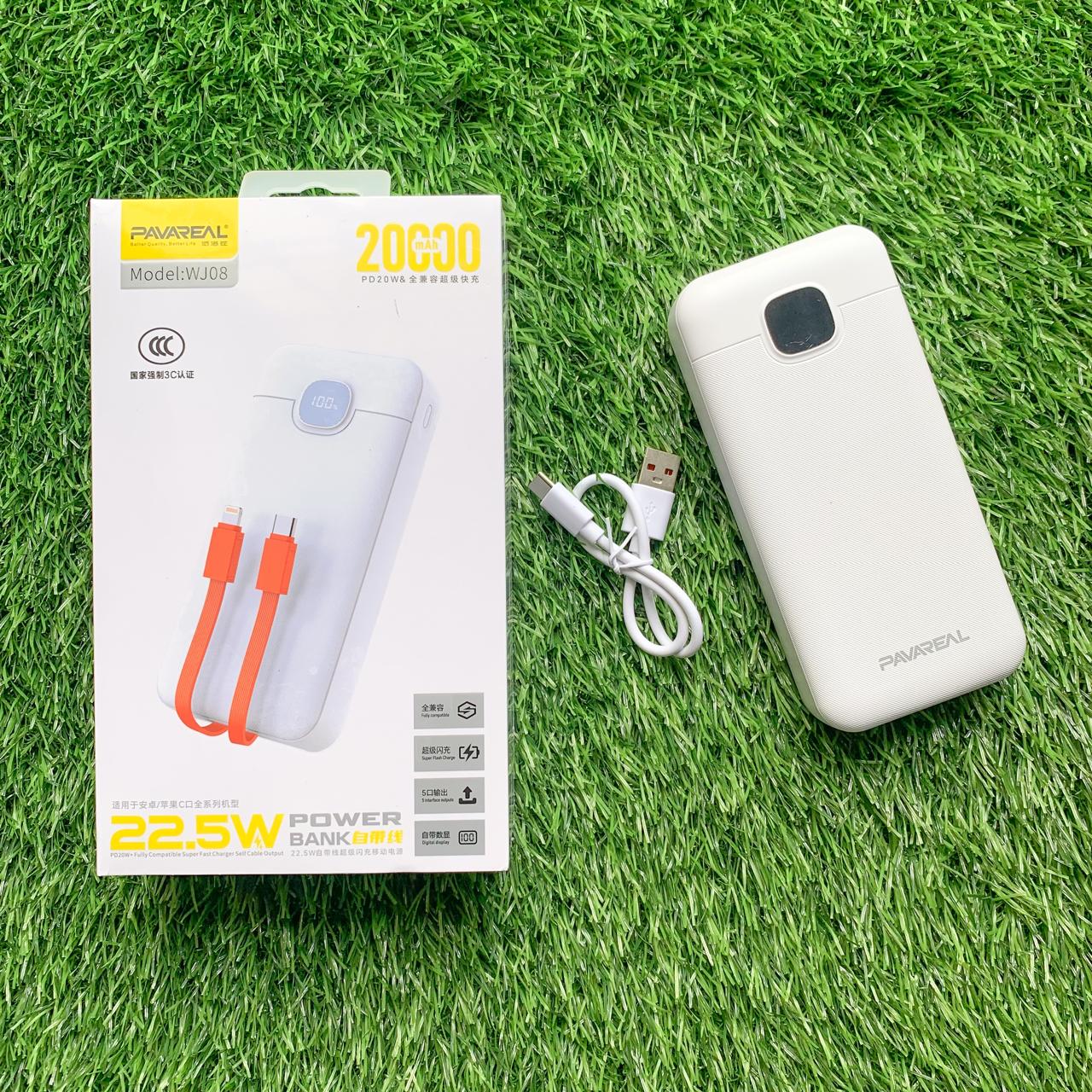 POWERBANK PAVAREAL WJ08 22.5W 20.000MAH