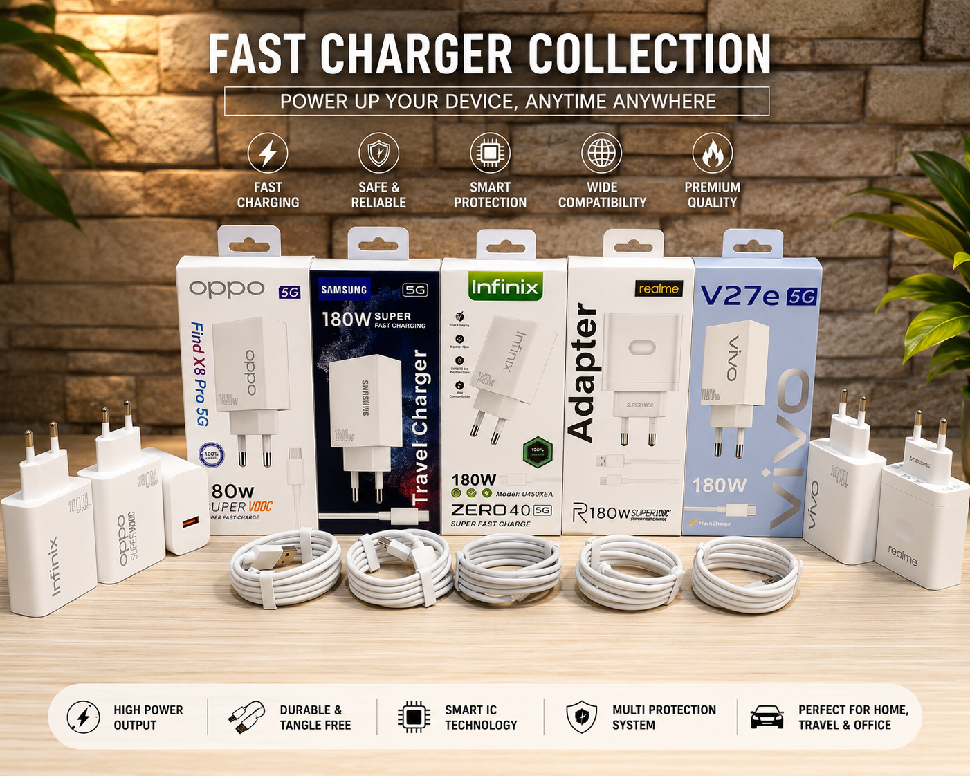 CHARGER BRANDED SUPER VOOC 180W TYPE C