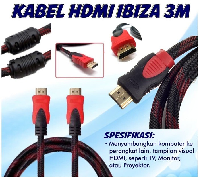 KABEL HDMI IBIZA 3 METER [SOLD]