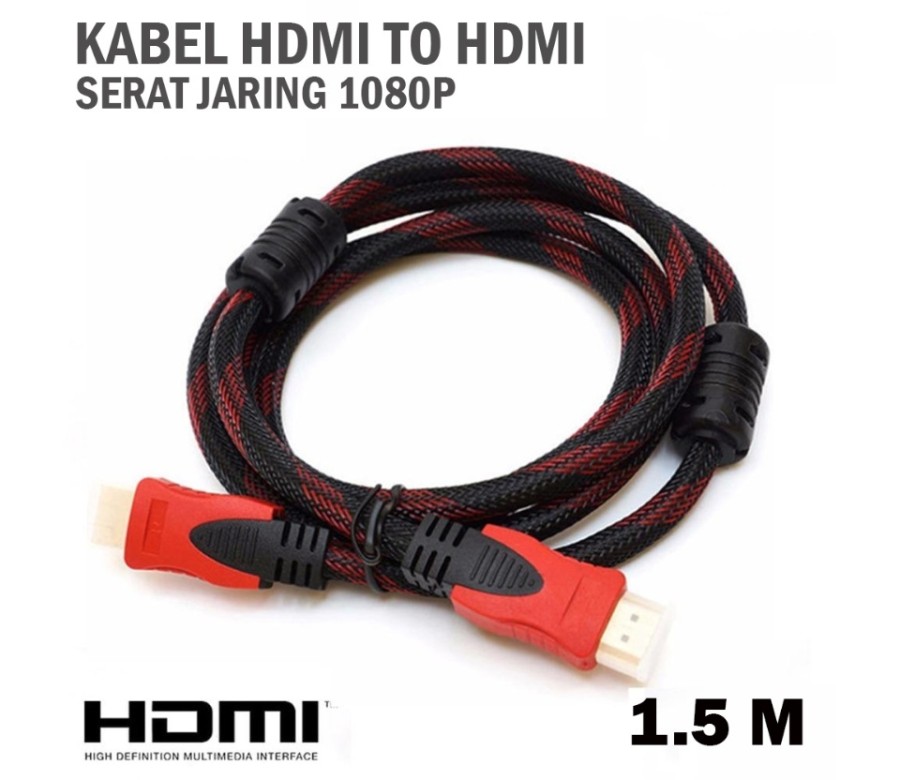KABEL HDMI 1.5M SERAT JARING 