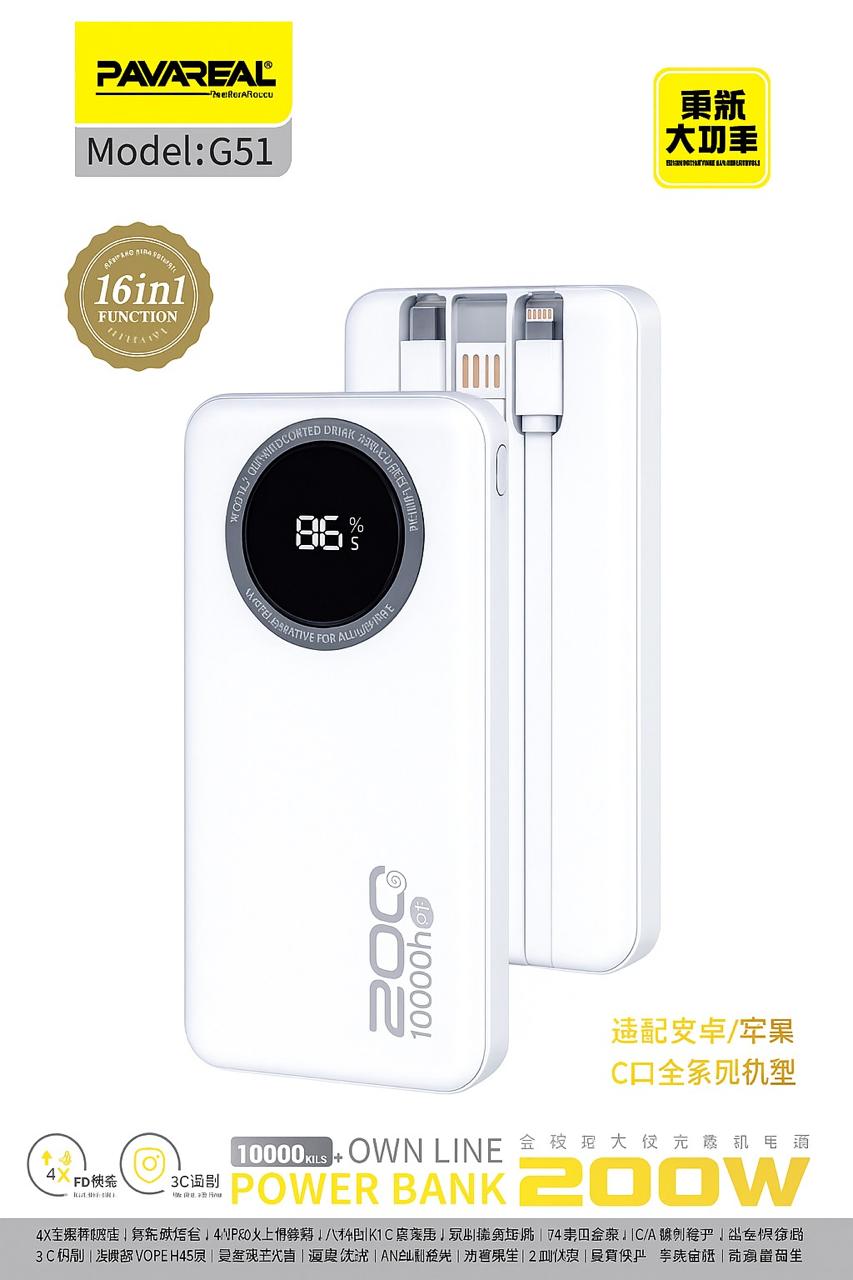 POWERBANK PAVAREAL G51 200W 10.000MAH