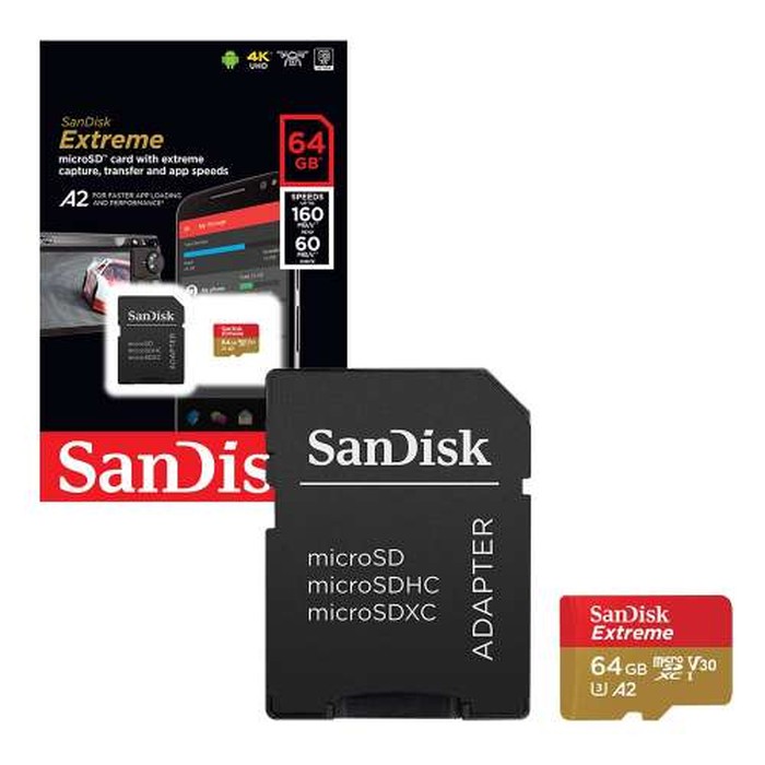 MICRO SD SANDISK EXTREME 64GB + ADAPTOR (SOLD)