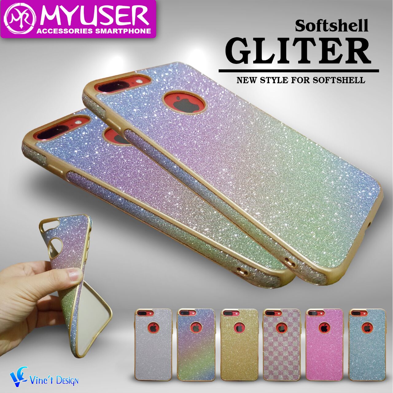 SOFTSHEEL MY USER GLITTER IPHONE 7 PLUS (SOLD)
