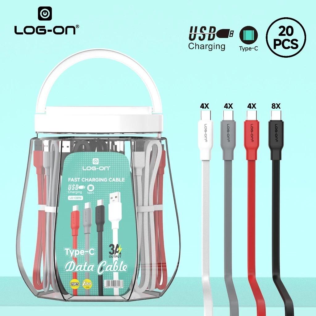 KABEL USB LOG ON LO-CB90 TOPLES TYPE C 3A