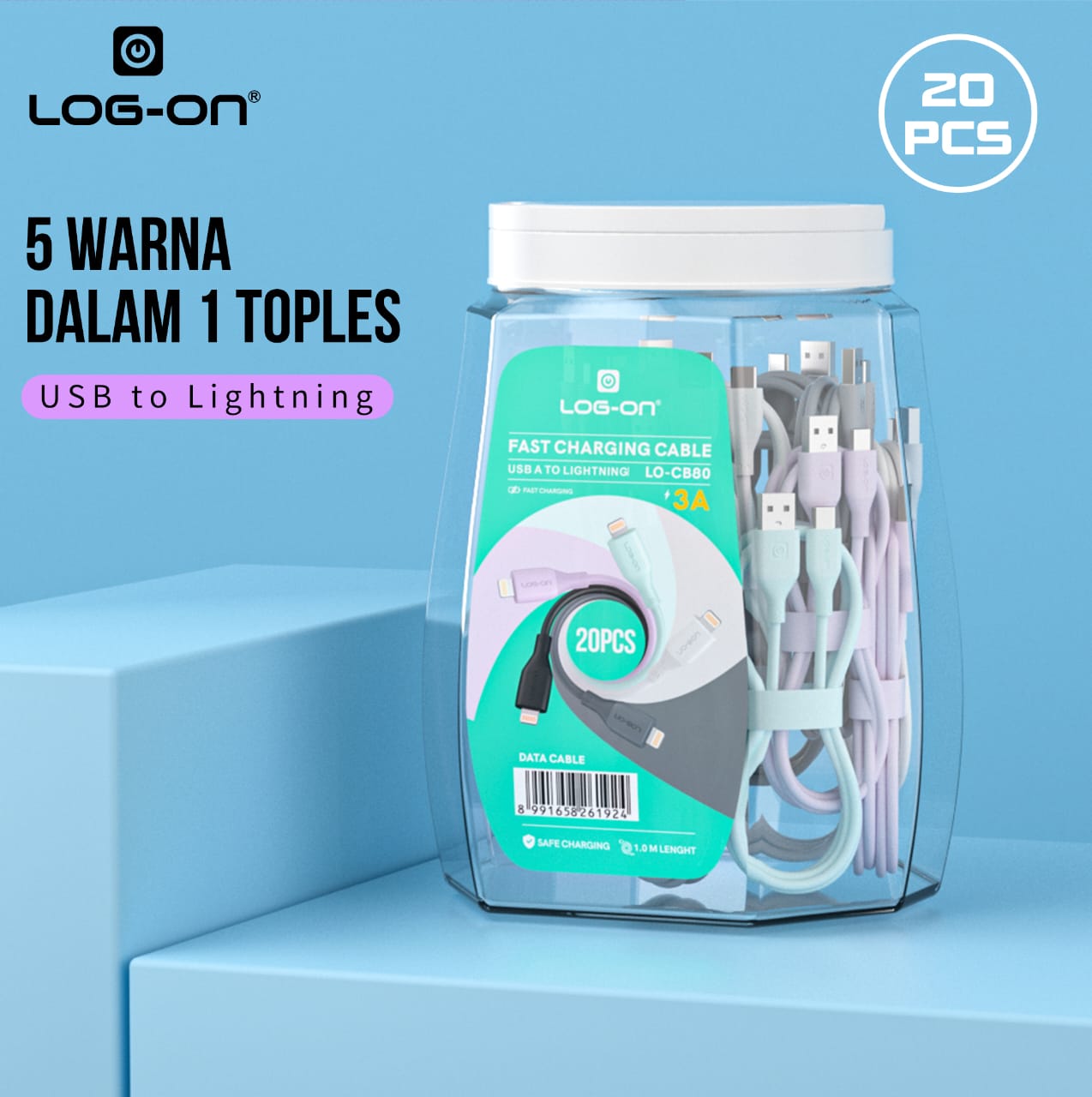 KABEL DATA LOG ON LO-CB80 TOPLES IPHONE (SOLD)