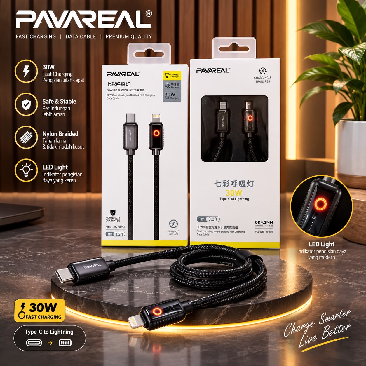 KABEL PAVAREAL Q75 C TO IOS