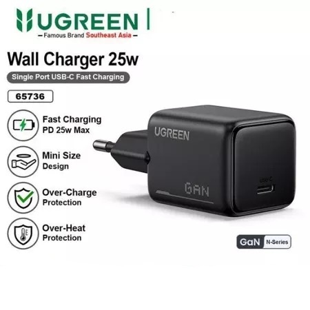 BATOK CHARGER UGREEN USB C GAN 25W