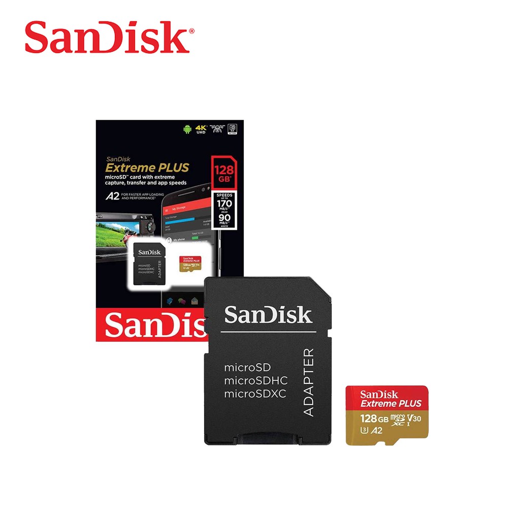 MICRO SD SANDISK EXTREME 128GB + ADAPTOR (SOLD) 