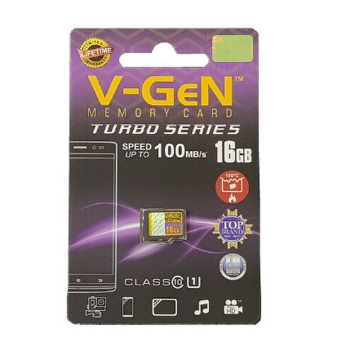 MICRO SD V-GEN TURBO NON AD 16GB C.10