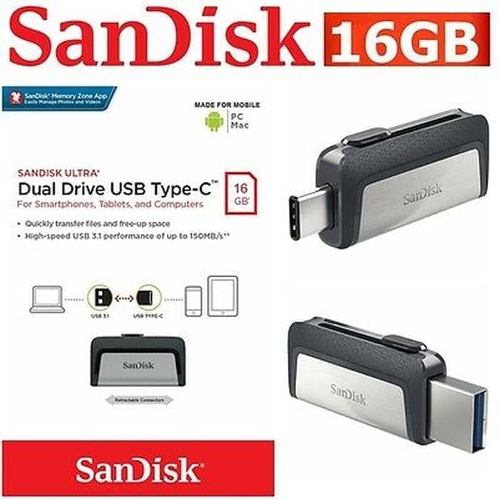 FLASHDISK SANDISK ULTRA TYPE C 16GB {SOLD}