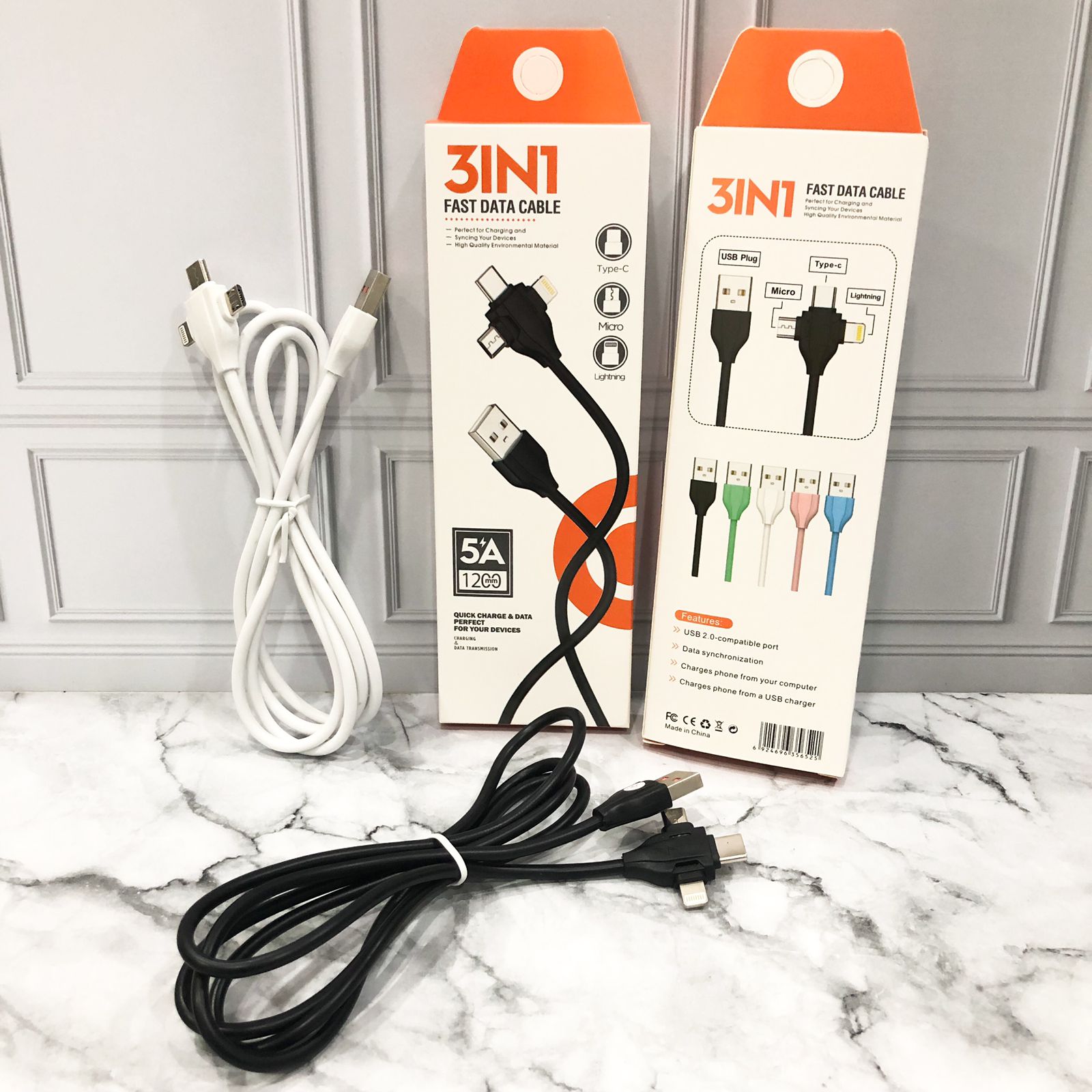 KABEL DATA 3 IN 1 5A 1.2M (SOLD)