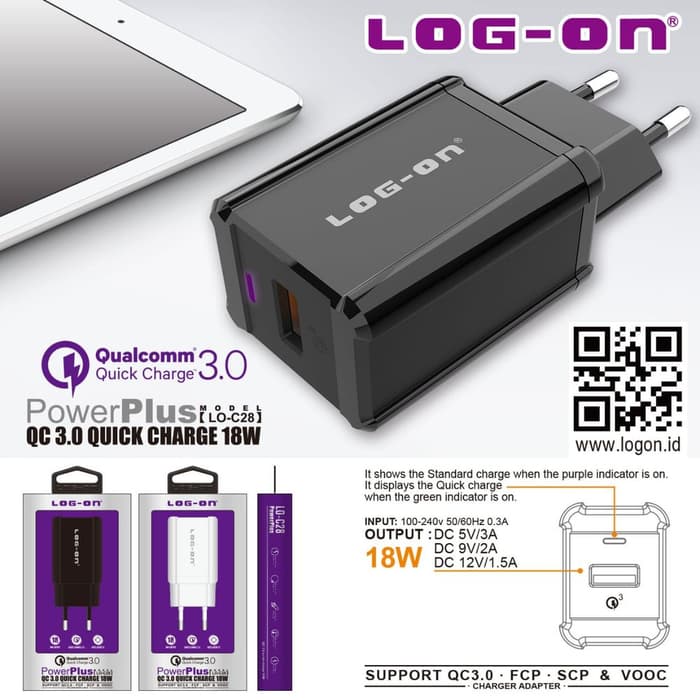 CHARGER LOG ON POWERPLUS QC 3.0 LO-C28 MICRO (SOLD)