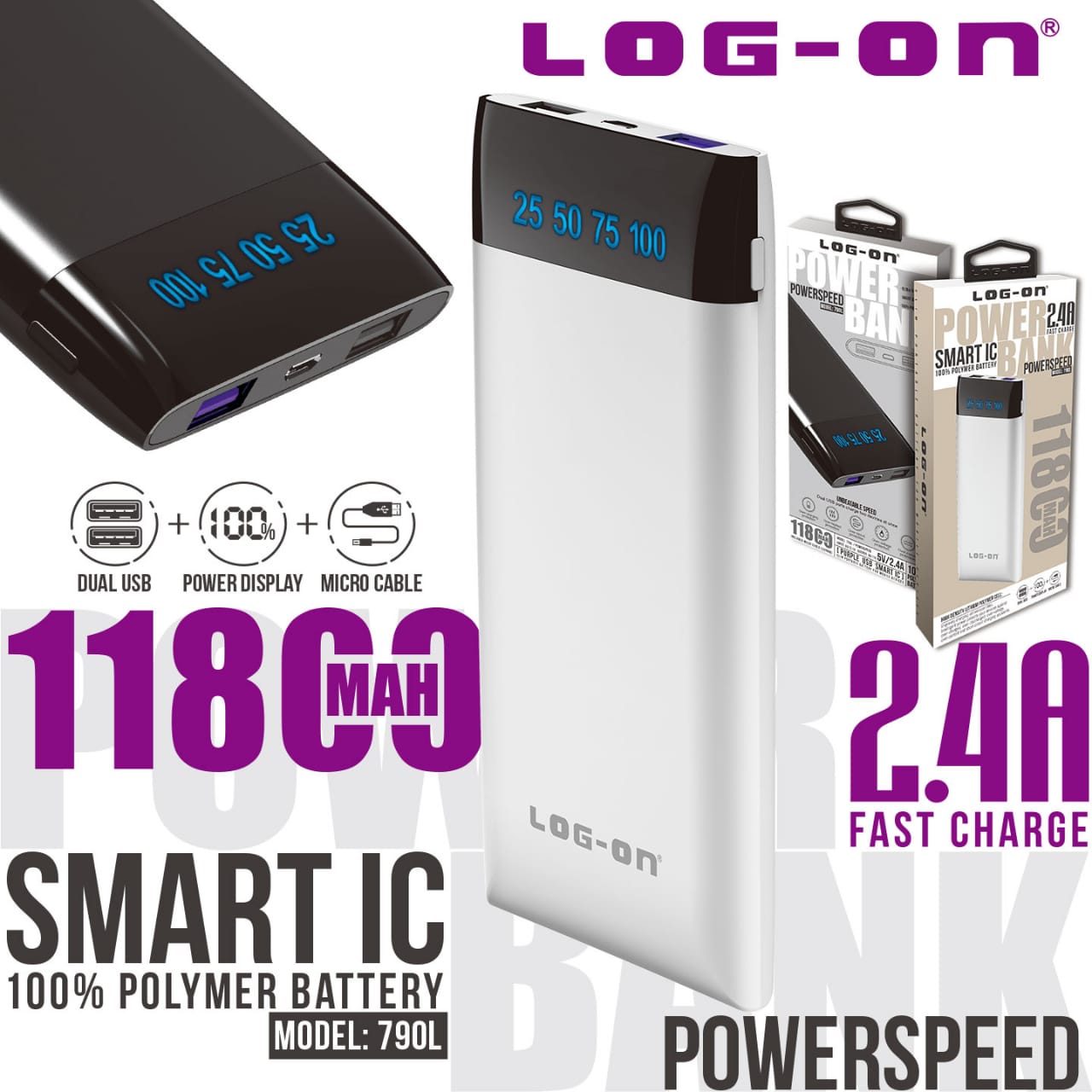 POWERBANK LOG ON POWERSPEED 11800 MAH (SOLD)