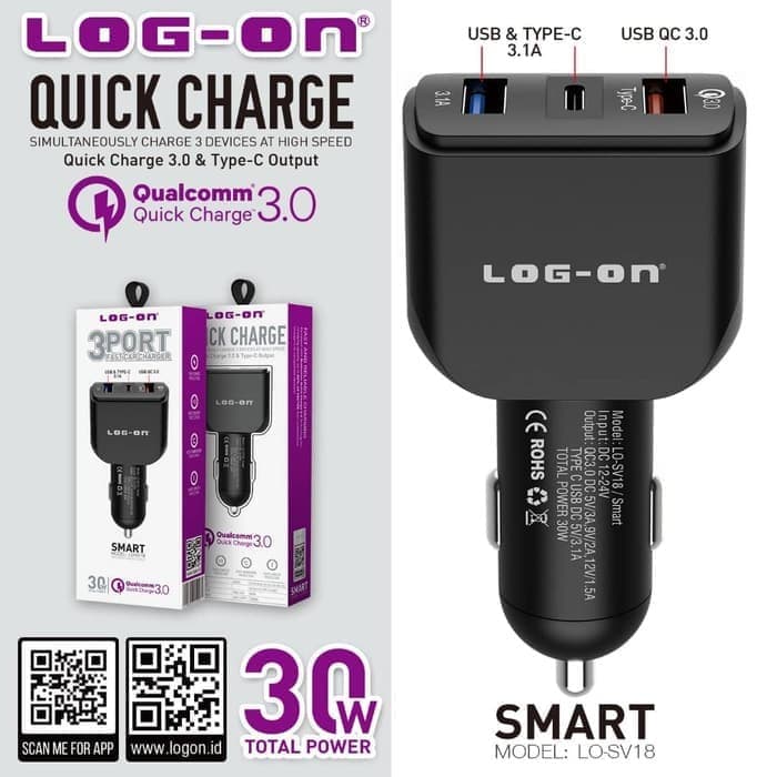 SAVER LOG ON SMART QC 3.0 LO-SV18 (SOLD)
