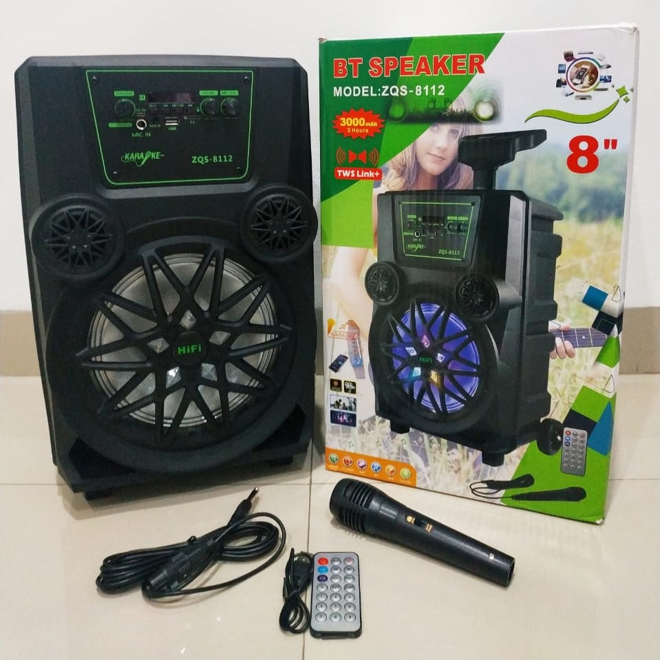 SPEAKER BLUETOOTH + MIC 8 INCH ZQS-8112 [SOLD]