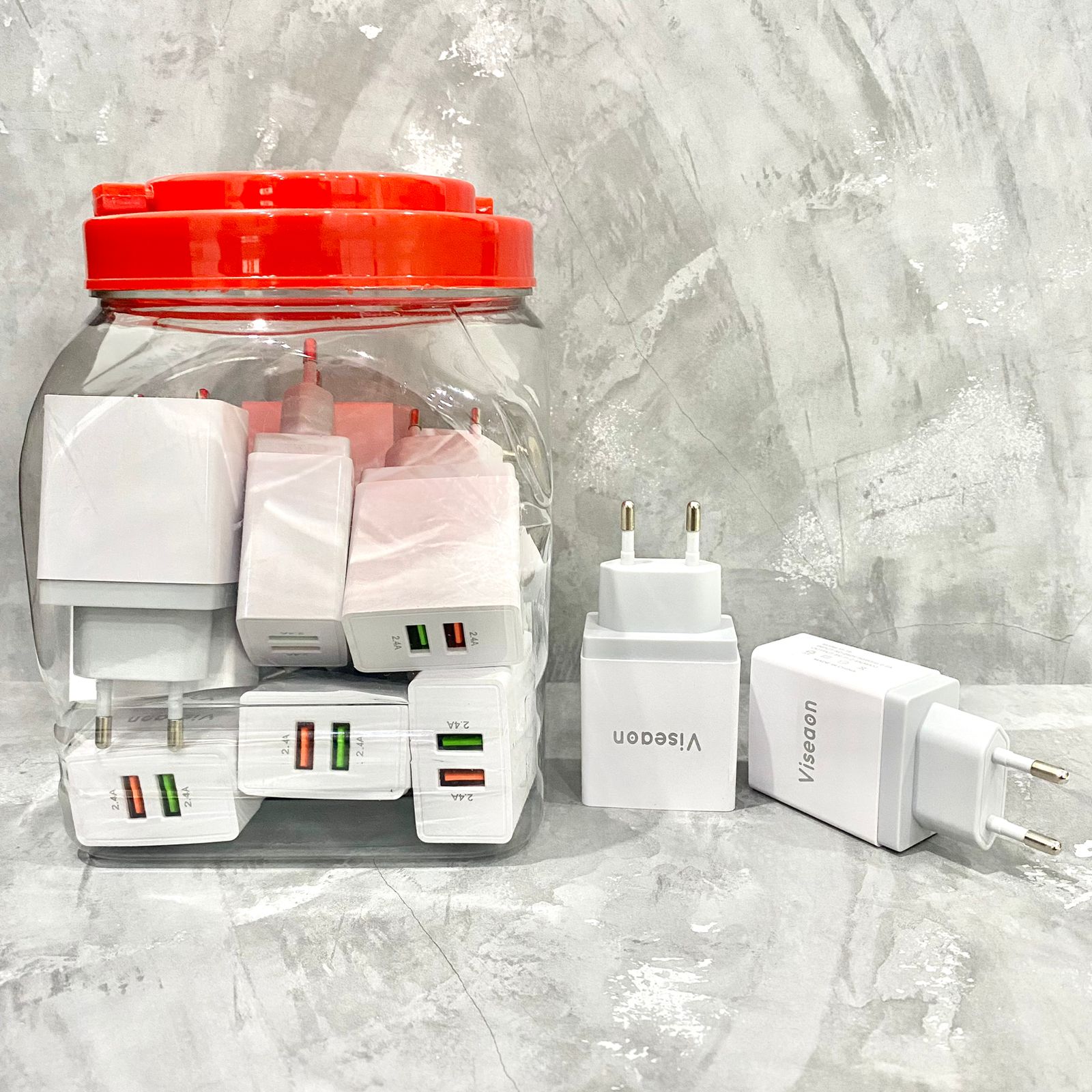 BATOK CHARGER VISEAON 2.4A 2 USB TOPLES {SOLD}