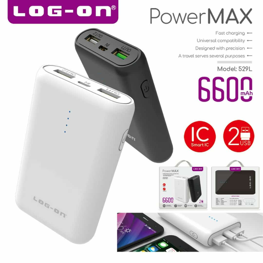 POWERBANK LOG ON POWER MAX 6600 MAH [SOLD]