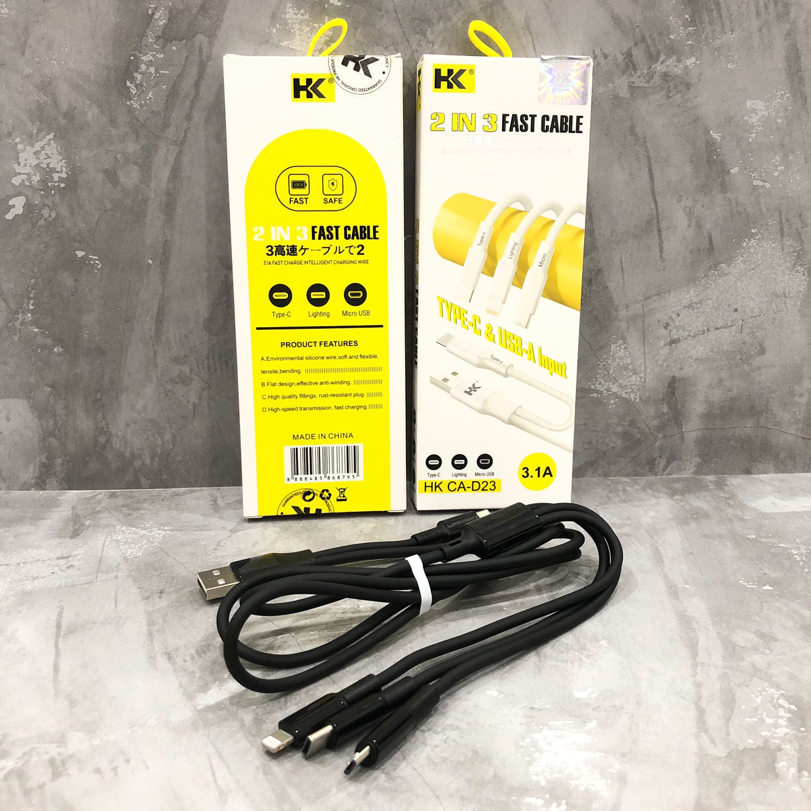 KABEL USB HK 2 IN 3 D23