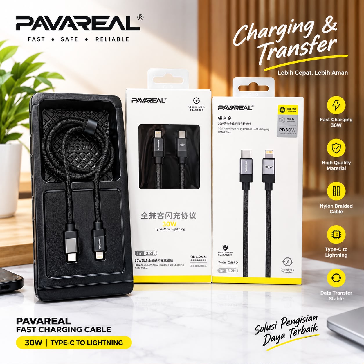 KABEL PAVAREAL Q68 C TO IOS