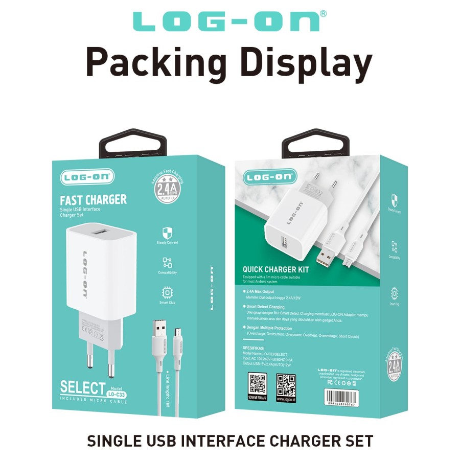 CHARGER LOG ON MICRO 2.4A LO-C33